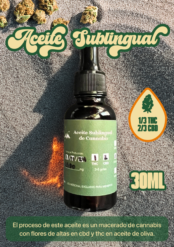 Aceite Sublingual Full spectrum 2000 Mg /  2CBD:THC1